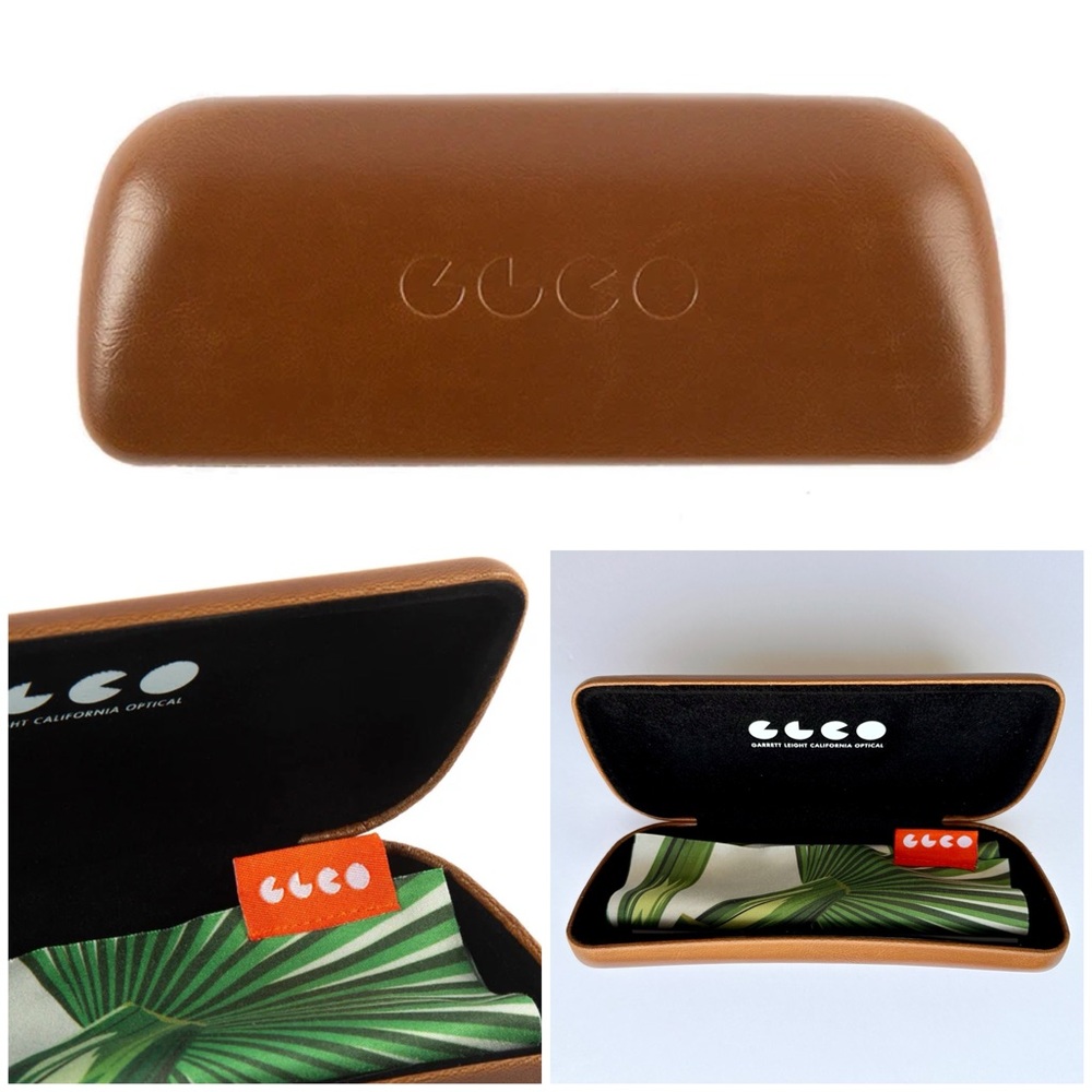 GARRETT LEIGHT Smooth Hard Shell Sunglasses Case NWT